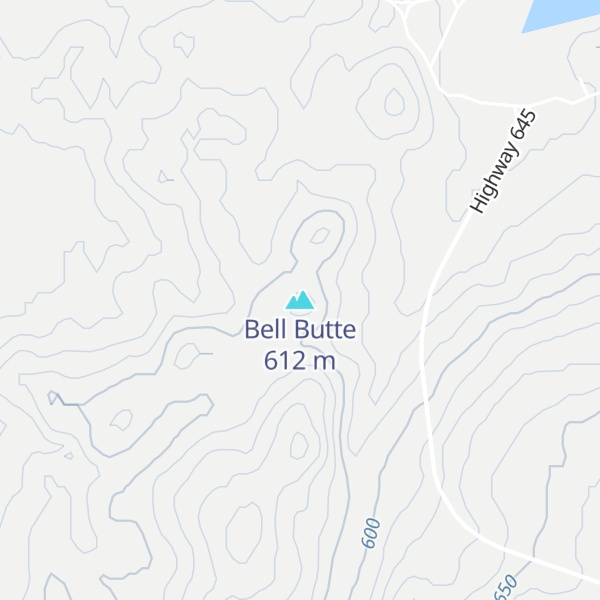 Map of Bell Butte