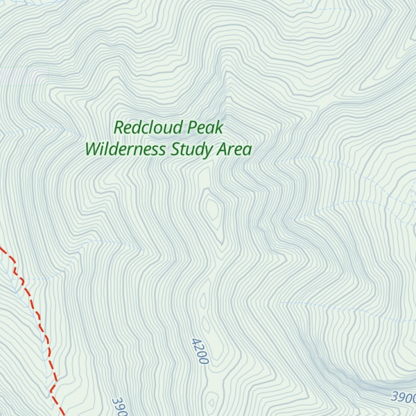 Map of Redcloud Peak