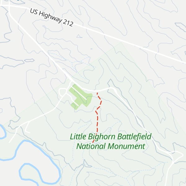 Map of Little Bighorn Battlefield Visitor Center