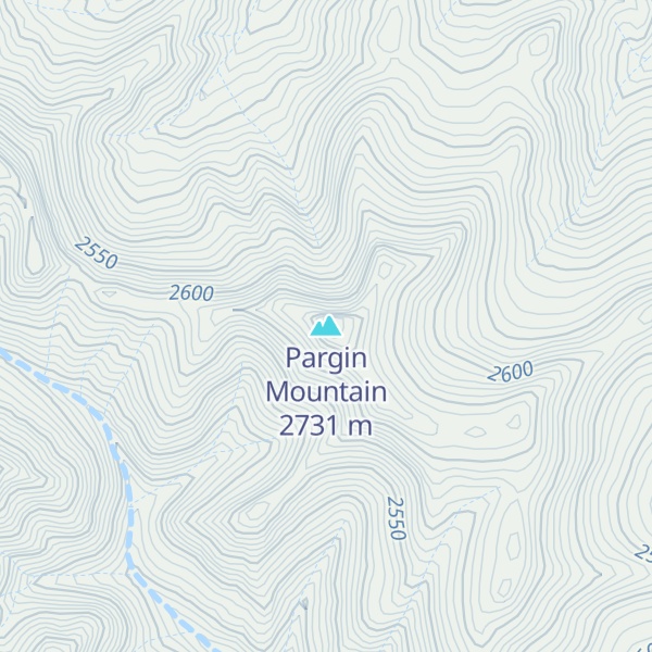 Map of Pargin Mountain