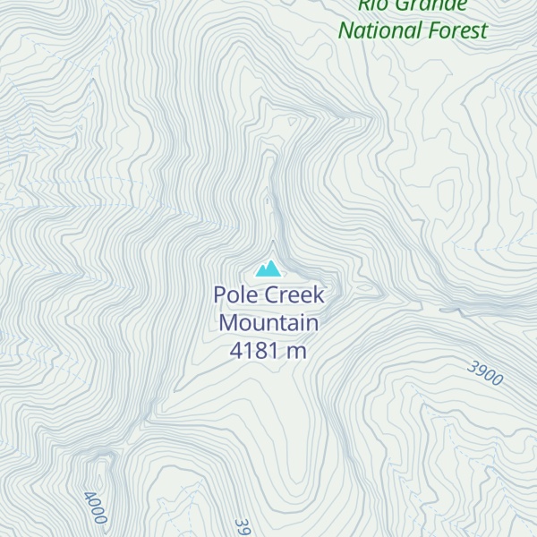 Map of Pole Creek Mountain