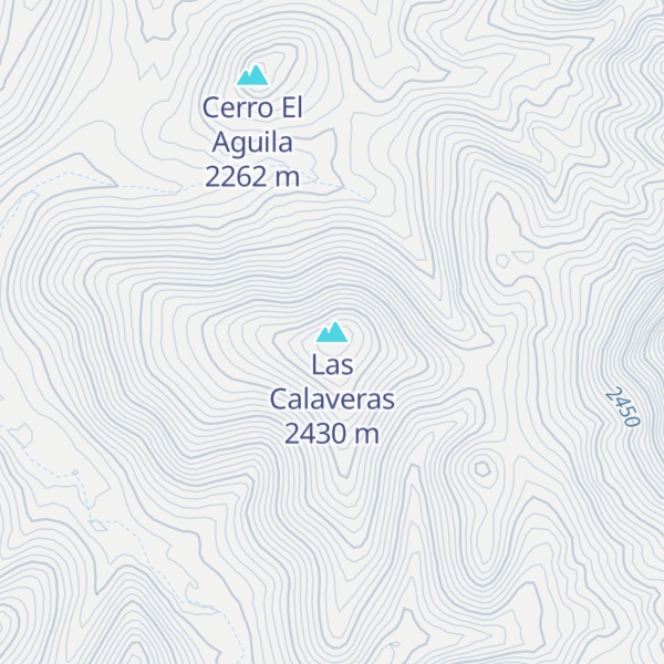 Map of Las Calaveras