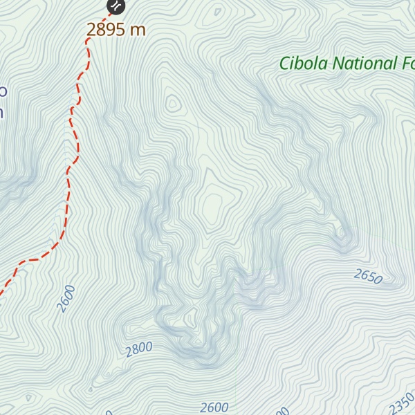 Map of Vicks Peak