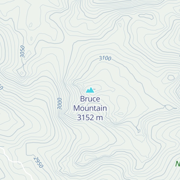 Map of Bruce Mountain