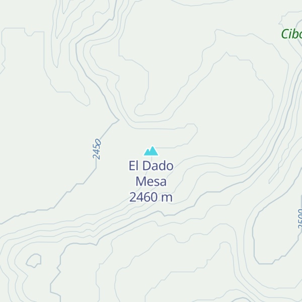 Map of El Dado Mesa