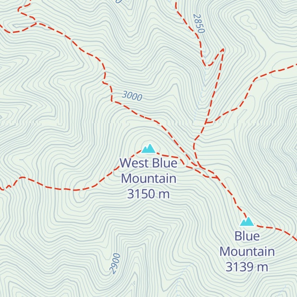 Map of West Blue Mountain