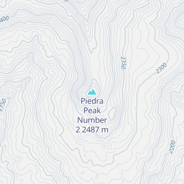 Map of Piedra Peak Number 2