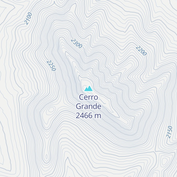 Map of Cerro Grande