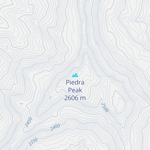 Map of Piedra Peak