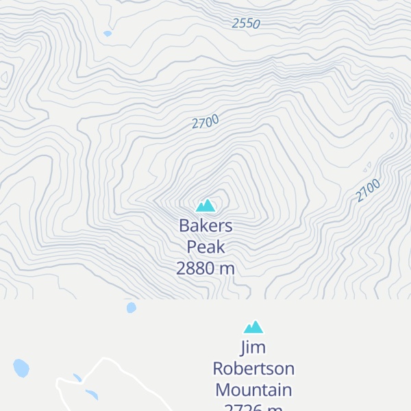 Map of Bakers Peak