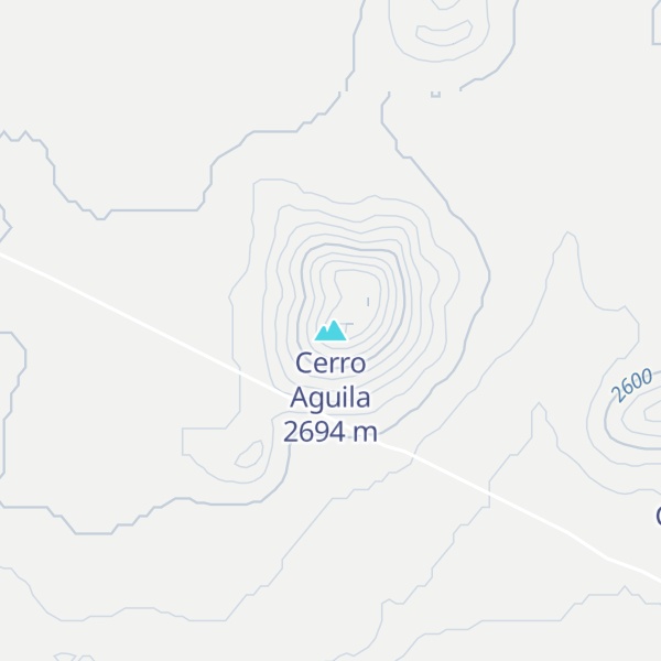 Map of Cerro Aguila