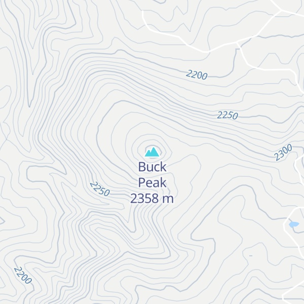 Map of Buck Peak