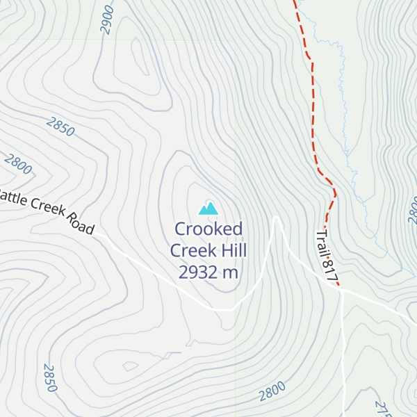 Map of Crooked Creek Hill