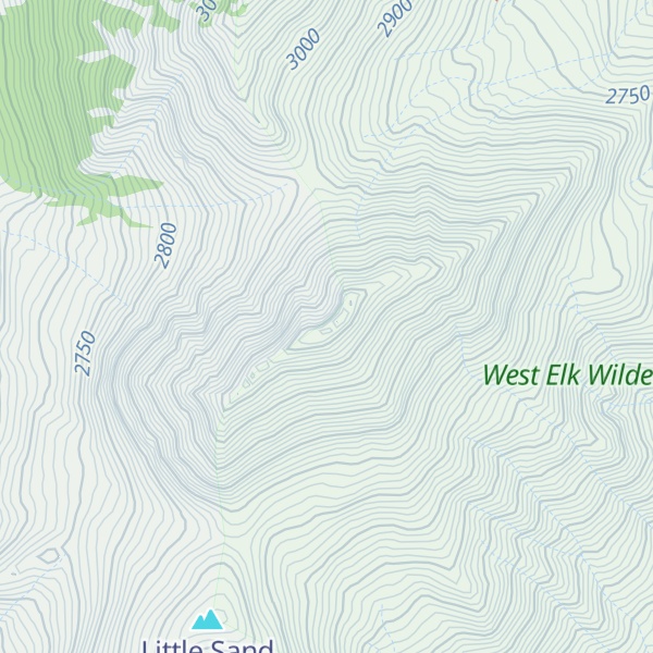 Map of Big Sand Mountain