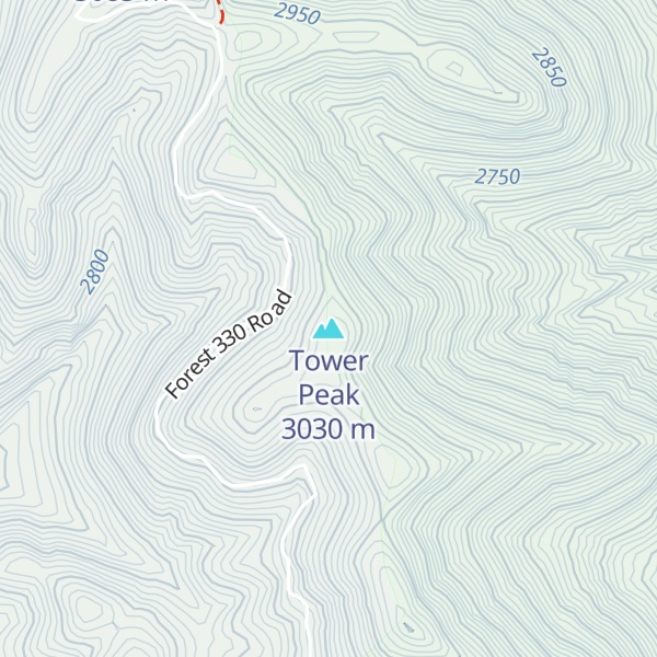 Map of Tower Peak