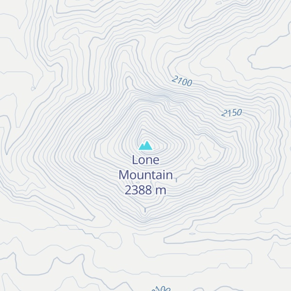 Map of Lone Mountain