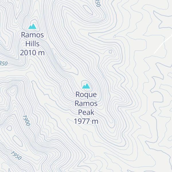 Map of Roque Ramos Peak