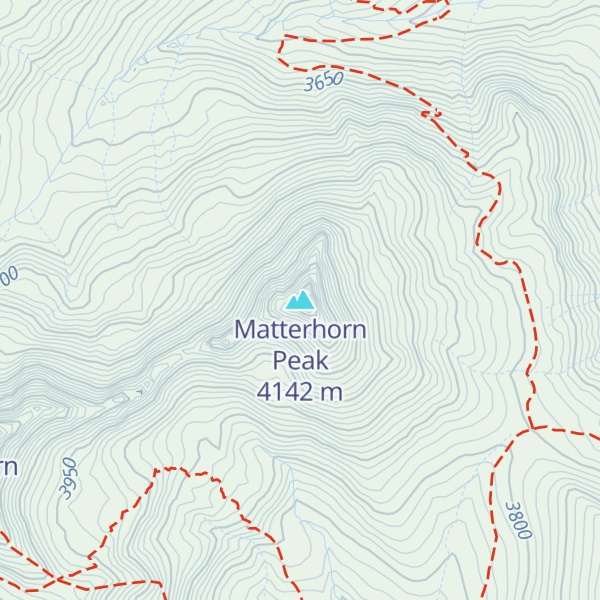 Map of Matterhorn Peak