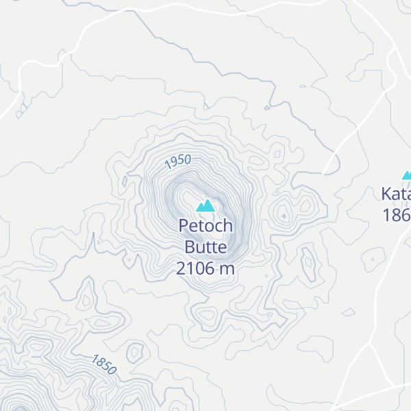 Map of Petoch Butte