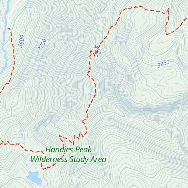 Map of Handies Peak