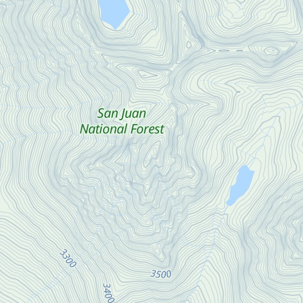 Map of Irving Peak
