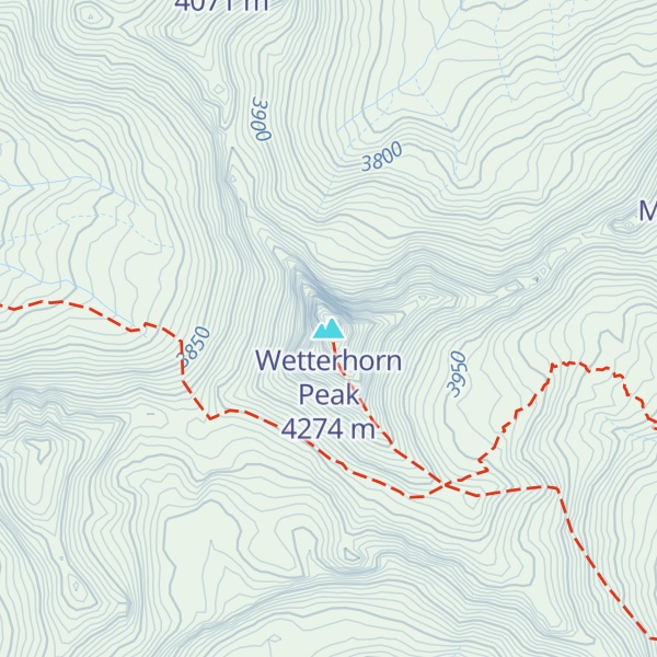 Map of Wetterhorn Peak