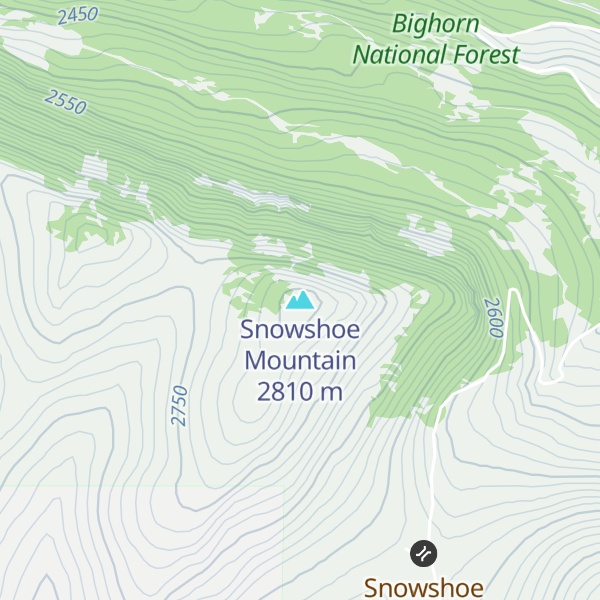 Map of Snowshoe Mountain