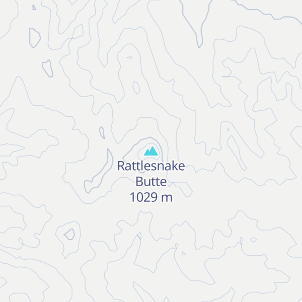 Map of Rattlesnake Butte