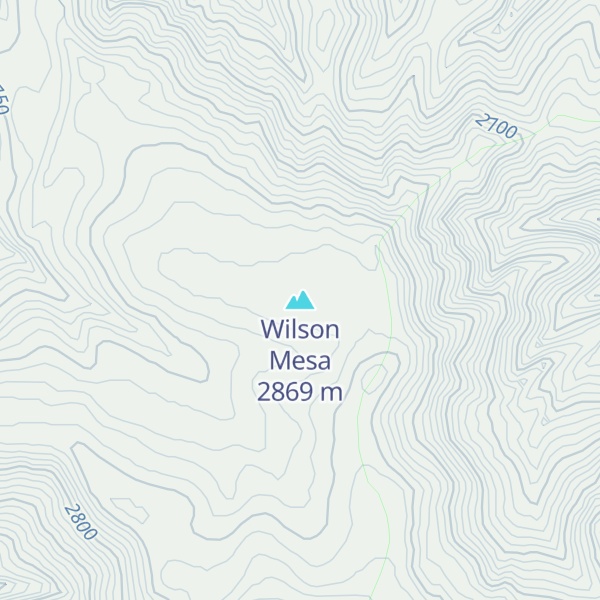 Map of Wilson Mesa