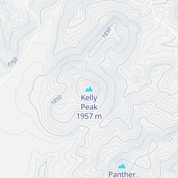 Map of Kelly Peak