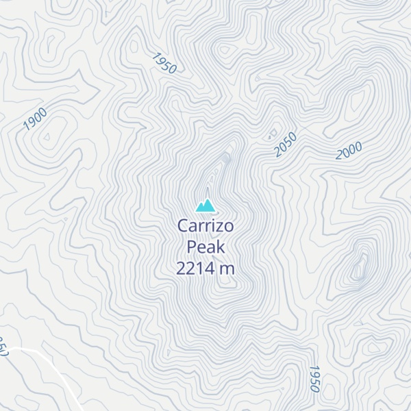 Map of Carrizo Peak