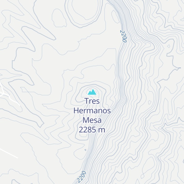 Map of Tres Hermanos Mesa