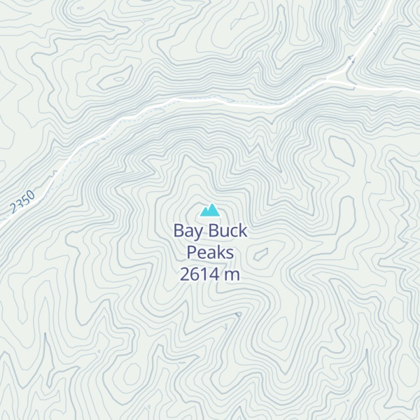 Map of Bay Buck Peaks