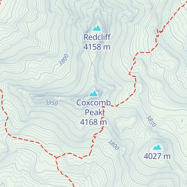Map of Coxcomb Peak
