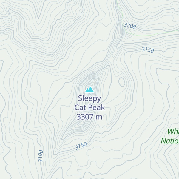 Map of Sleepy Cat Peak