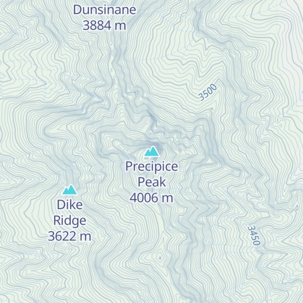 Map of Precipice Peak