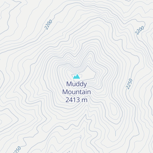 Map of Muddy Mountain