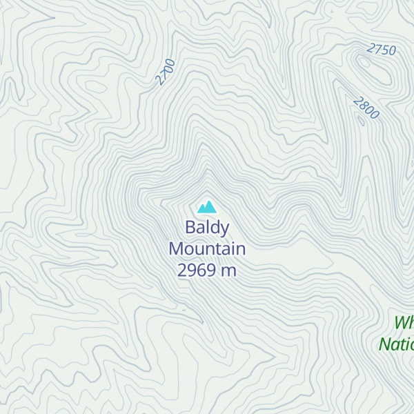 Map of Baldy Mountain