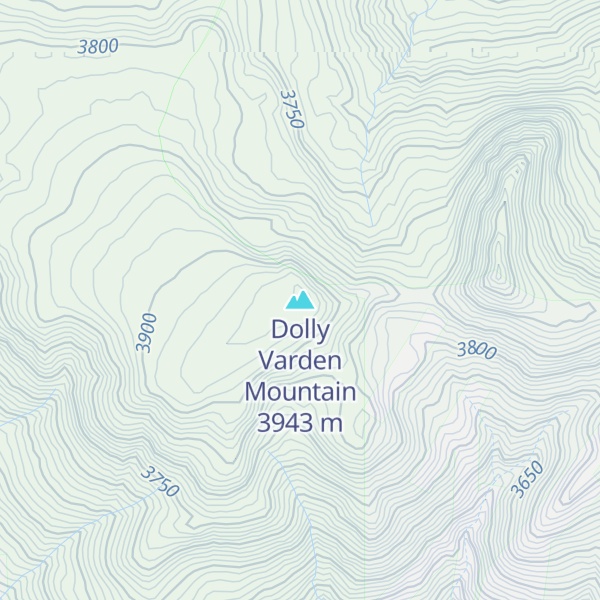 Map of Dolly Varden Mountain