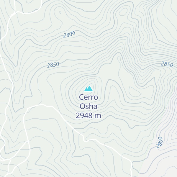 Map of Cerro Osha