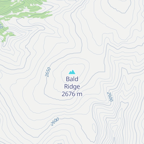 Map of Bald Ridge