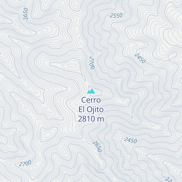 Map of Cerro El Ojito