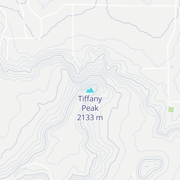 Map of Tiffany Peak