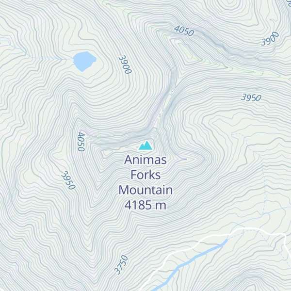 Map of Animas Forks Mountain