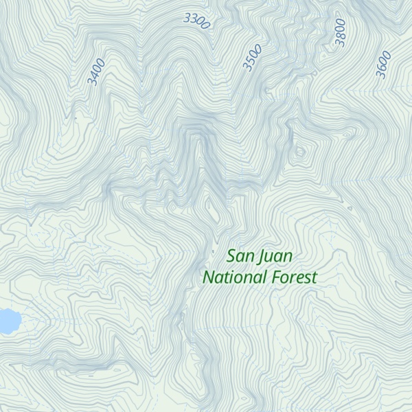 Map of Amherst Mountain