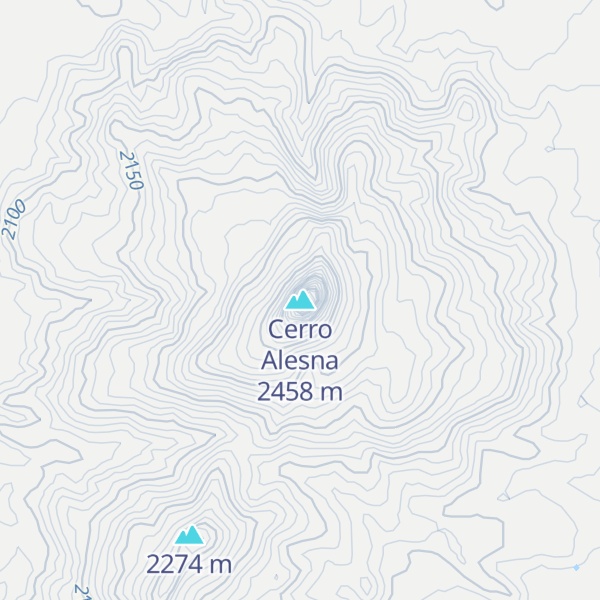 Map of Cerro Alesna