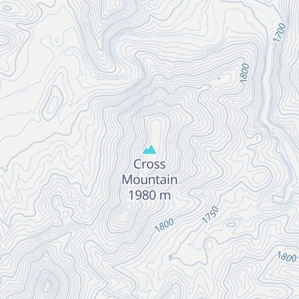 Map of Cross Mountain