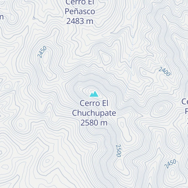 Map of Cerro El Chuchupate