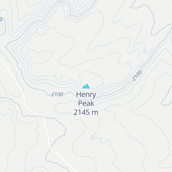 Map of Henry Peak