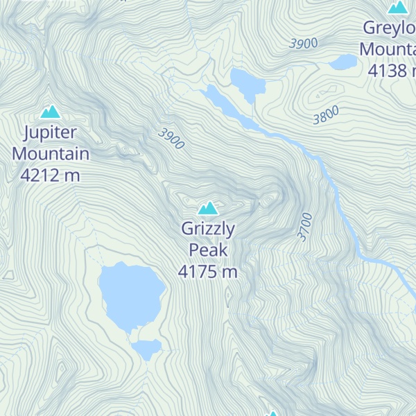 Map of Grizzly Peak